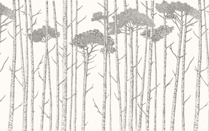 Tree Tops - Black and Cream