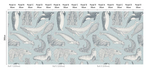 Arctic Animals - Light Blue