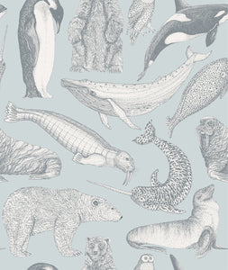 Arctic Animals - Light Blue