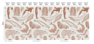 Arctic Animals - Tan on Cream