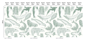 Arctic Animals - Sage on Cream