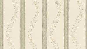Fine Flower Stripe - Green