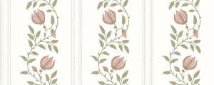 Striped Rose - Green and Pink